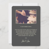 Art Nouveau  bloemen bruiloft bedankkaart (Achterkant)