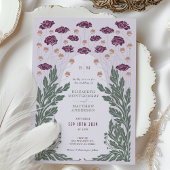  Art Nouveau Bloemen Bruiloft Lavendel Kaart