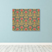 Art Nouveau bloemen Canvas Afdruk (Insitu (Houten vloer))