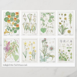 Art Nouveau Bloemen Collageblad Verneuil