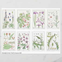 Art Nouveau Bloemen Collageblad Verneuil