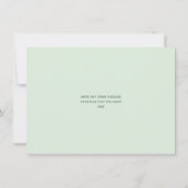 art nouveau bloemen groen Save the date (Achterkant)