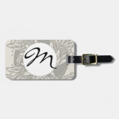 Art Nouveau Bloemen Minimalisme Bagagelabel (Voorkant horizontaal)