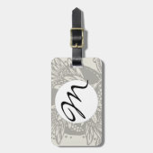 Art Nouveau Bloemen Minimalisme Bagagelabel (Voorkant verticaal)