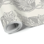 Art Nouveau Bloemen Minimalisme Cadeaupapier (Rol Hoek)