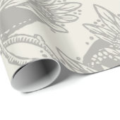 Art Nouveau Bloemen Minimalisme Cadeaupapier (Rol Hoek)