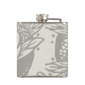 Art Nouveau Bloemen Minimalisme Heupfles (Achterkant)