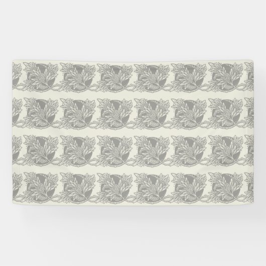 Art Nouveau Bloemen Minimalisme Spandoek (Horizontaal)