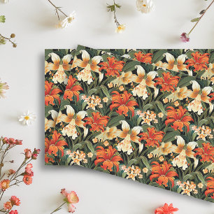 Art Nouveau Bloemen Naadloos Tissuepapier