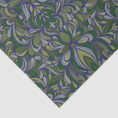 Art Nouveau Bloemen Naadloos Tissuepapier (Detail)