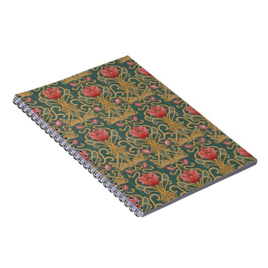 Art Nouveau bloemen Notitieboek (Rechterzijde)