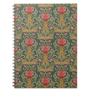 Art Nouveau bloemen Notitieboek