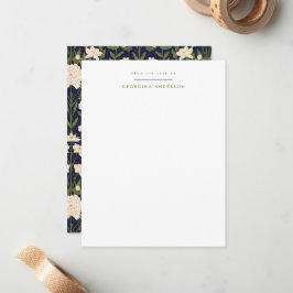 Art Nouveau Bloemen Persoonlijk briefpapier Notitiekaartje