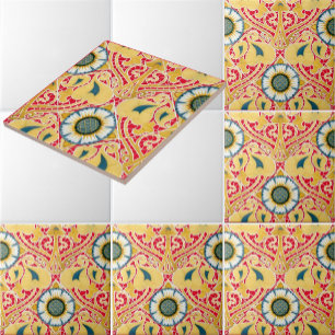 Art Nouveau Bloemen Tegel Patroon Tegeltje