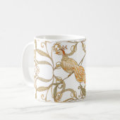 Art Nouveau Bloemen Vogels Koffiemok (Voorkant links)