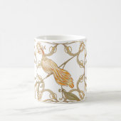 Art Nouveau Bloemen Vogels Koffiemok (Center)