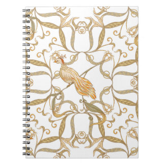Art Nouveau Bloemen Vogels Notitieboek