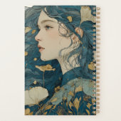 Art Nouveau Bloemen Vrouw Planner (Achterkant)