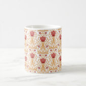 Art Nouveau-bloemen wit Koffiemok (Center)