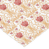 Art Nouveau-bloemen wit Lange Tafelloper (Hoek)