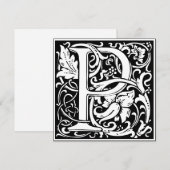 Art Nouveau Bloemenalfabet Monogram Letter P Kaart (Voorkant / Achterkant)