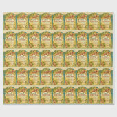 Art nouveau bloemenbeautylotion Siberië label Cadeaupapier (Vlak)