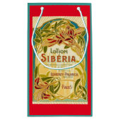 Art nouveau bloemenbeautylotion Siberië label Klein Cadeauzakje (Achterkant)