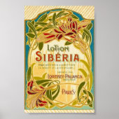 Art nouveau bloemenbeautylotion Siberië label Poster (Voorkant)