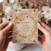 Art Nouveau Bloemenbruiloft Kaart