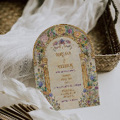  Art Nouveau Bloemenbruiloft Kaart