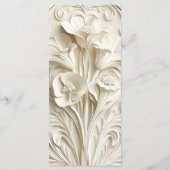 Art Nouveau Bloemenbruiloft Menu (Achterkant)