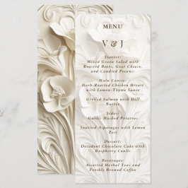 Art Nouveau Bloemenbruiloft Menu