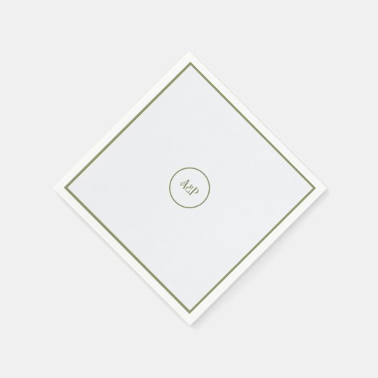 Art Nouveau Bloemenbruiloft Servet (Hoek)