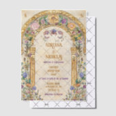  Art Nouveau Bloemenbruiloft Vellum Uitnodigingen (Offset (Uitnodiging))