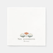 Art Nouveau Bloemencocktail servet (Voorkant)