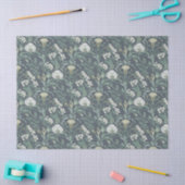 Art Nouveau Bloemencrème Groen Tissuepapier (Craft)