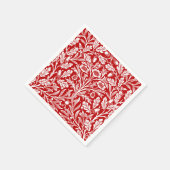 Art Nouveau Bloemendamast, Donkerrood en Wit Servet (Hoek)