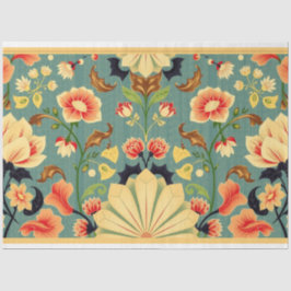 Art Nouveau Bloemendecoupage Tissuepapier