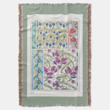 Art nouveau bloemendistel textiel art verneuil