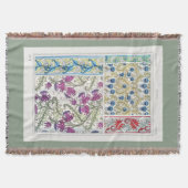 Art nouveau bloemendistel textiel art verneuil deken (Voorkant)