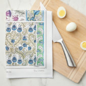 Art nouveau bloemendistel textiel art verneuil theedoek (Quarter Fold)