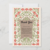 Art Nouveau bloemenelegantie Bedankkaart (Voorkant)