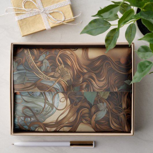 Art Nouveau Bloemengodin Victoriaans Boho Tissuepapier (Geschenk)