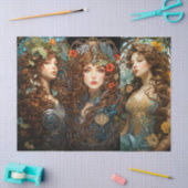 Art Nouveau Bloemengodin Victoriaans stijl Tissuepapier (Craft)