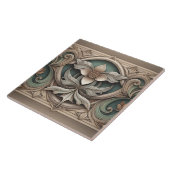 Art Nouveau Bloemengrens ornament Tegeltje (Zijkant)