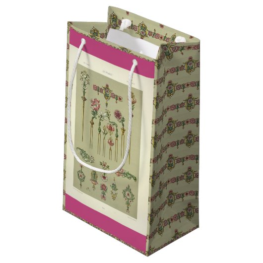 Art nouveau bloemenhaarspeld Victoriaans sieraden  Klein Cadeauzakje (Achterkant Gekanteld)