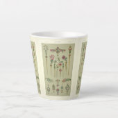 Art nouveau bloemenhaarspelden anton seder Victori Latte Mok (Voorkant)