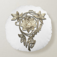 Art nouveau bloemenjuweel Victoriaans goud wit
