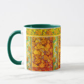 Art nouveau bloemenkalebas elegante herfst sinaasa mok (Links)