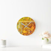 Art nouveau bloemenkalebas elegante herfst sinaasa ronde klok (Huis)